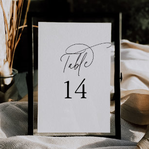 Charme élégant 5x7" Mariage Numéros de table