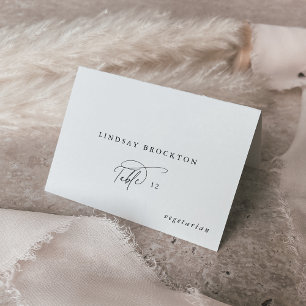 Charme élégant Nom du client Mariage Cartes de pla