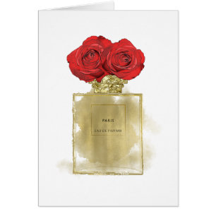 Charme floral d'or de roses rouges de bouteille de