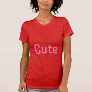 Charme Mignon Toile Rouge T-shirt ajusté pour femm