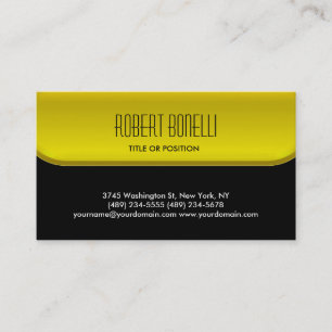 Charme noir Jaune Motif Carte de visite standard
