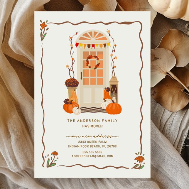 Charme Porte d'automne Faire-part de déplacement (Créateur téléchargé)