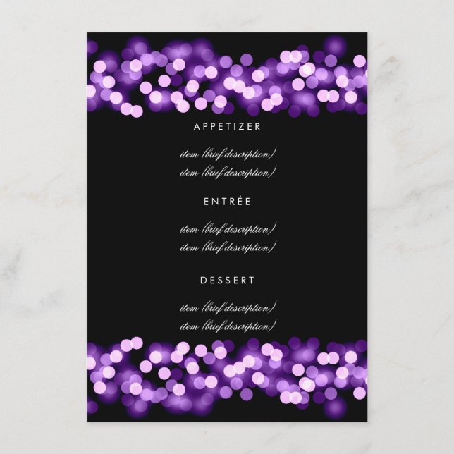 Charme pourpre de Hollywood de menu élégant de (Devant)