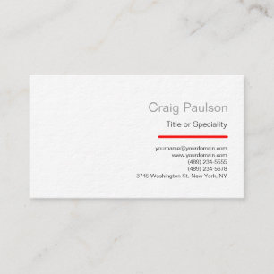 Charme ultra épais Noir Blanc Rouge Carte de visit