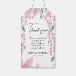 Charme Wisteria Pink Floral Geschenkanhänger