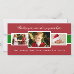 Charmed Trio Christmas Foto Card Feiertagskarte