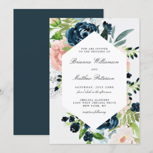 Charmed Watercolor Floral Wedding Einladung