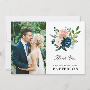 Charmed Wedding Foto Floral Vielen Dank Dankeskarte