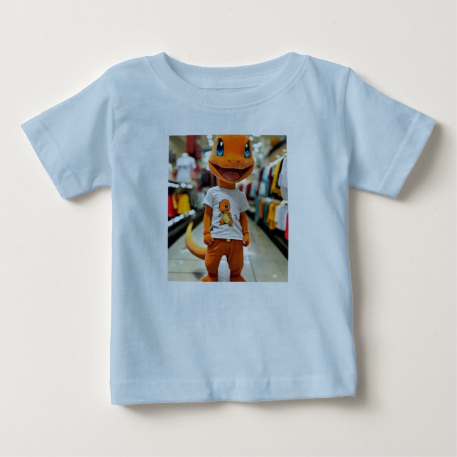"Charmender Tries" Boy's Pokémon T - Shirt Design (Vorderseite)