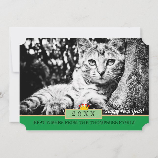 Charmer Kitten et Bonne année ! Carte /Chats (Devant)
