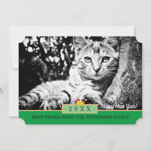Charmer Kitten et Bonne année ! Carte /Chats
