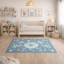 Charming 6x4 Magical Blue Personalized Dinosaur 