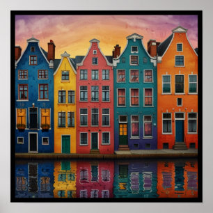 Charming Amsterdam Canal Poster