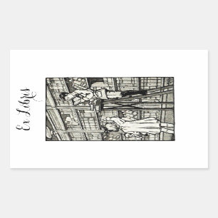 Charming Anpassbare Ex Libris Buchplatte Rechteckiger Aufkleber
