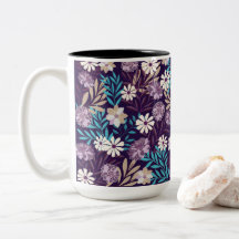 Charming Aquamarin & Burgund Floral