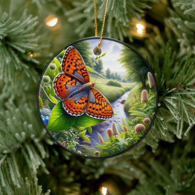 Charming Atlantis Fritillary Butterfly Keramik Ornament (Von Creator hochgeladen)