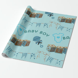 Charming Baby Boy Baby Duschen und Neugeborene Ges Geschenkpapier