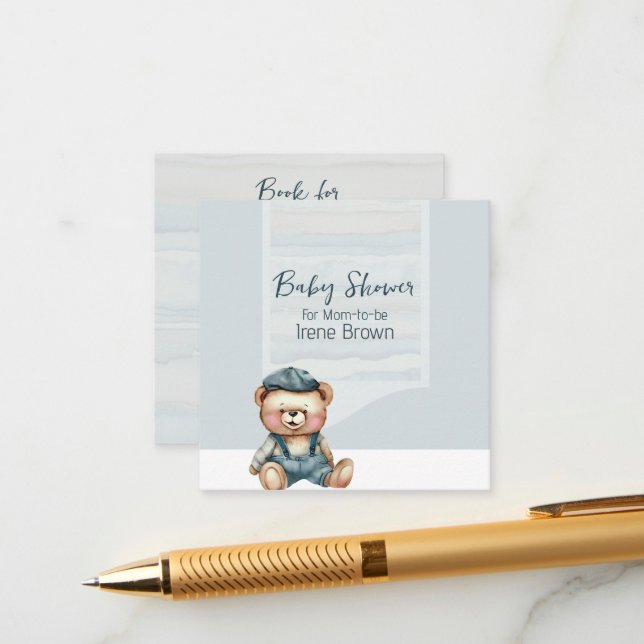 Charming Baby Showbuchkarte Begleitkarte (Vorderseite/Rückseite Beispiel)