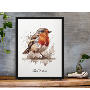 Charming Backyard Robin, Brauch Poster