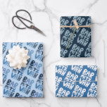 Charming Bar Mitzvah Handlettering jüdischer Blaue Geschenkpapier Set<br><div class="desc">Ich hoffe,  Sie mögen diese handgefertigte Papier Sortenpack. Karo aus meinem Shop für viel mehr Farben und Muster und lass mir wissen,  wenn du etwas angepasst haben möchtest.</div>