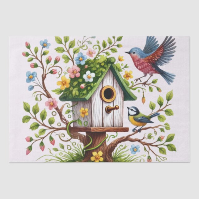 Charming Birds & Blooms Seidenpapier (Vorderseite)