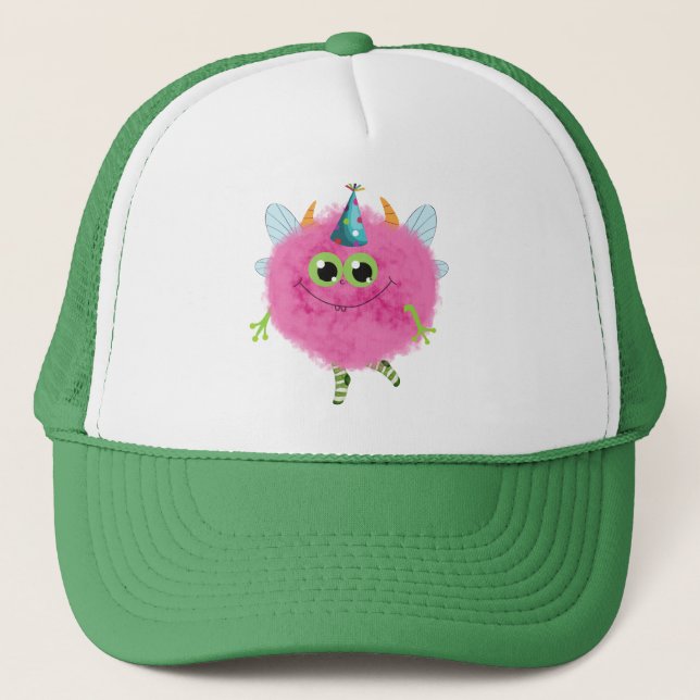 Charming birthday monster Baseball & Trucker Hats Truckerkappe (Vorderseite)