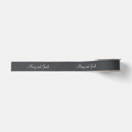 Charming Black Rustic Chalkboard 3d Monogram Satinband