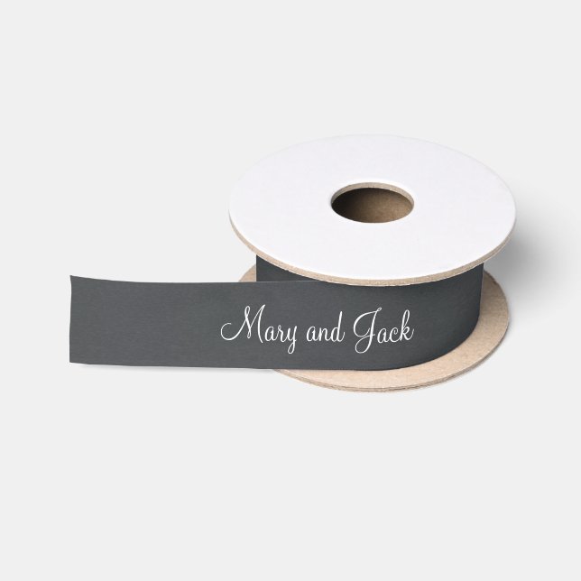 Charming Black Rustic Chalkboard 3d Monogram Satinband (Spule)