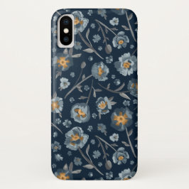 Charming Blue Grey Yellow Poppies Blumendruck Case-Mate iPhone Hülle