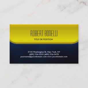 Charming Blue Yellow Muster Business Card Visitenkarte