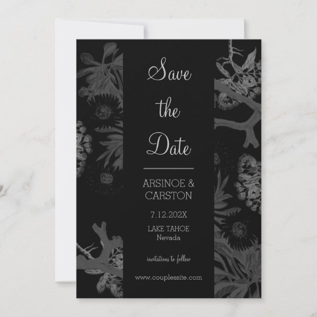 Charming Botanische Hochzeit Save The Date (Vorderseite)