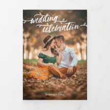 Charming Brush Script Foto Hochzeit