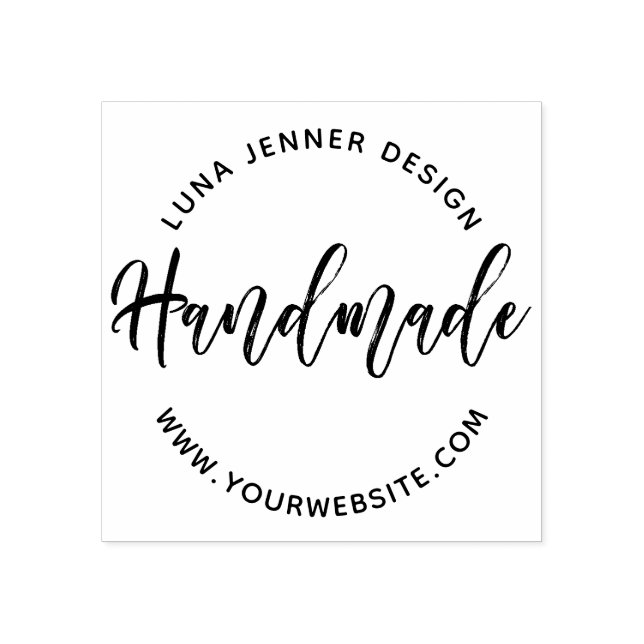 Charming Brush Script handmade Gummistempel (Prägung)