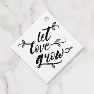 Charming Brush Script Lasse Liebe wachsen Geschenkanhänger