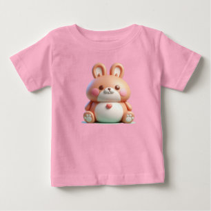 Charming Bunny in Whimsikischer Pose Baby T-shirt