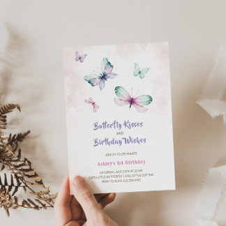 Charming Butterfly zum Geburtstag Einladung
