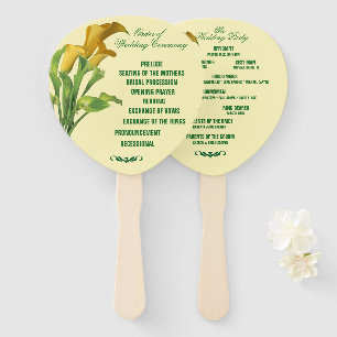Charming Calla Lily Wedding Hand Fans Fächer
