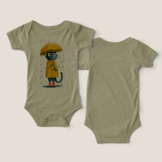 Charming Cartoon Cat Raincoat Bodysuit
