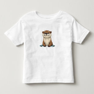 Charming Cartoon Otter Kleinkind T-shirt