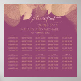 Charming Cassis Rose Gold Aquarellkalligrafie Poster