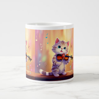 Charming Cat Playing Violine Tasse - Eine Melodie