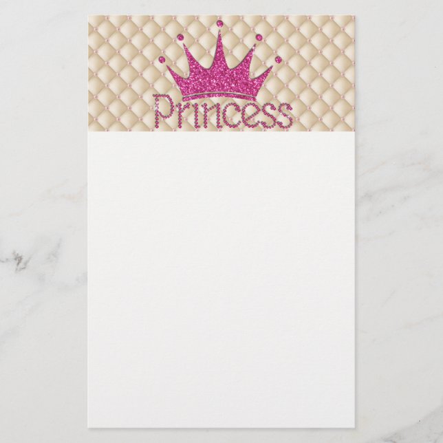 Charming Chic Pearls, Tiara, Prinzessin, Glitterie Briefpapier (Vorderseite)