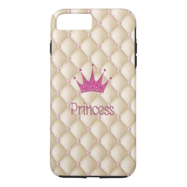 Charming Chic Pearls, Tiara, Prinzessin, Glitterie Case-Mate iPhone Hülle (Rückseite)