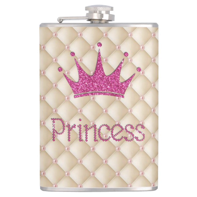 Charming Chic Pearls, Tiara, Prinzessin, Glitterie Flachmann (Vorderseite)