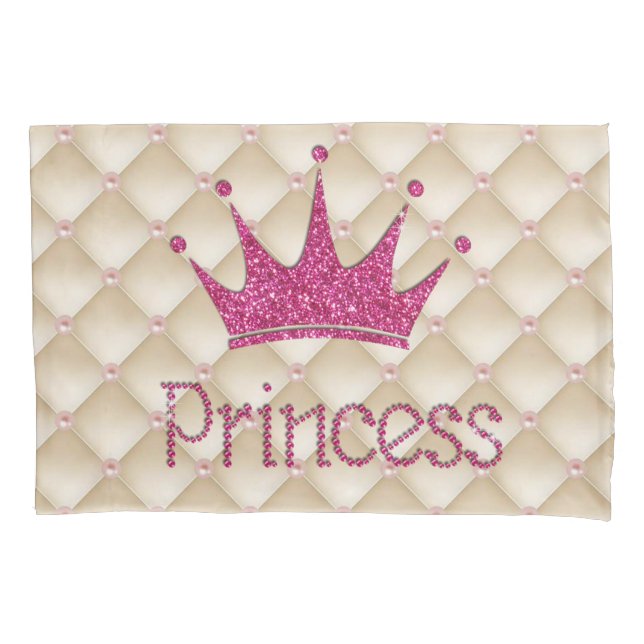 Charming Chic Pearls, Tiara, Prinzessin, Glitterie Kissenbezug (Vorderseite)