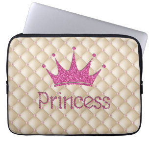 Charming Chic Pearls, Tiara, Prinzessin, Glitterie Laptopschutzhülle