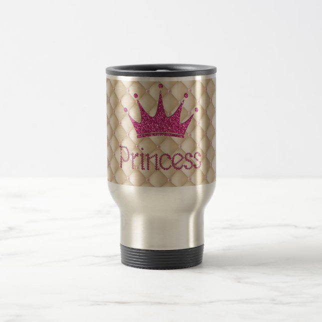 Charming Chic Pearls, Tiara, Prinzessin, Glitterie Reisebecher (Mittel)