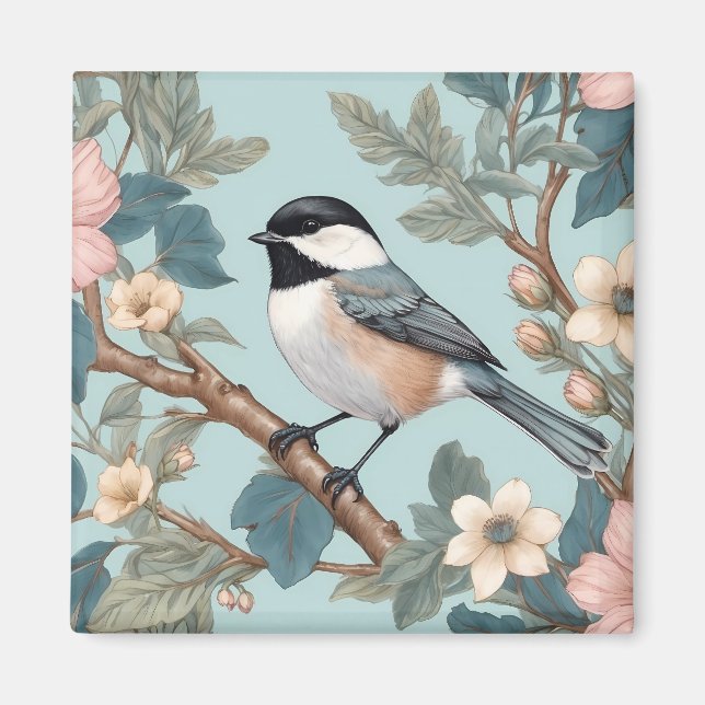 Charming Chickadee Bird Magnet (Vorne)