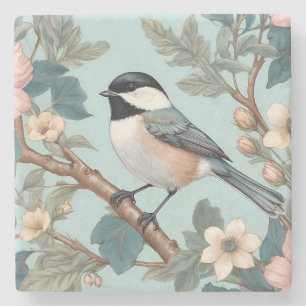 Charming Chickadee Bird Steinuntersetzer