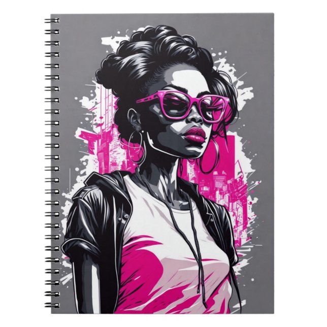 Charming Classics Afro American Beauty Notizblock (Vorderseite)